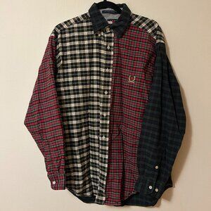 Vintage multi-plaid Tommy Hilfiger collared button up shirt